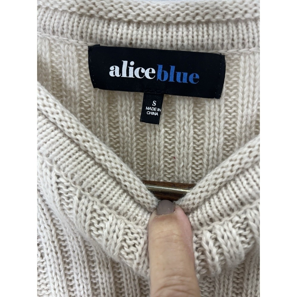 Alice blue women's crochet sweater size‎ Small ruffle - Picture 4 of 11
